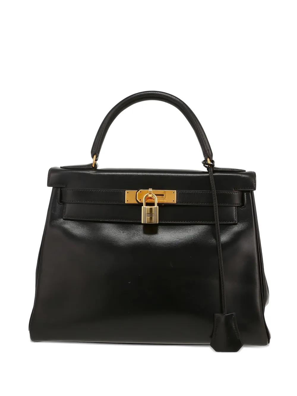 Hermès Pre-Owned ケリー 28 ハンドバッグ - ブラック Hermès Pre-Owned ケリー 28 ハンドバッグ - ブラック