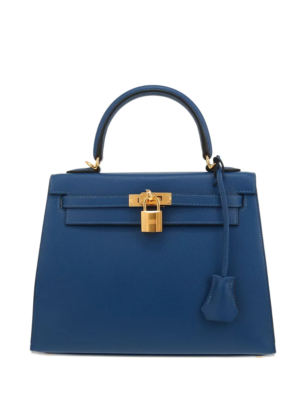 Hermès Pre-Owned structured leather top handle bag | Blue | Image 1