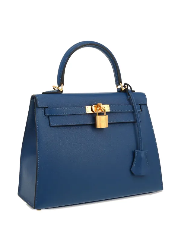 Hermès Pre-Owned Borsa a Mano Kelly 25 two-way Blu FARFETCH IT
