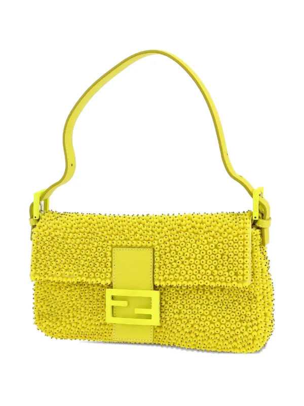 FENDI イエロー ショルダーバッグ Fendi Pre-Owned バゲット ショルダーバッグ | イエロー