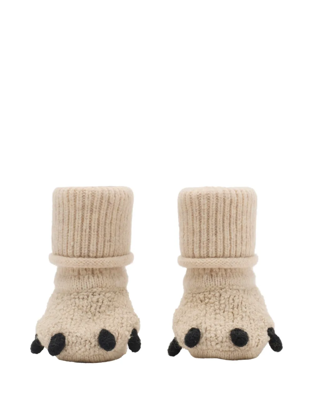 Burberry Kids Katoenen muts met geborduurd logo Beige