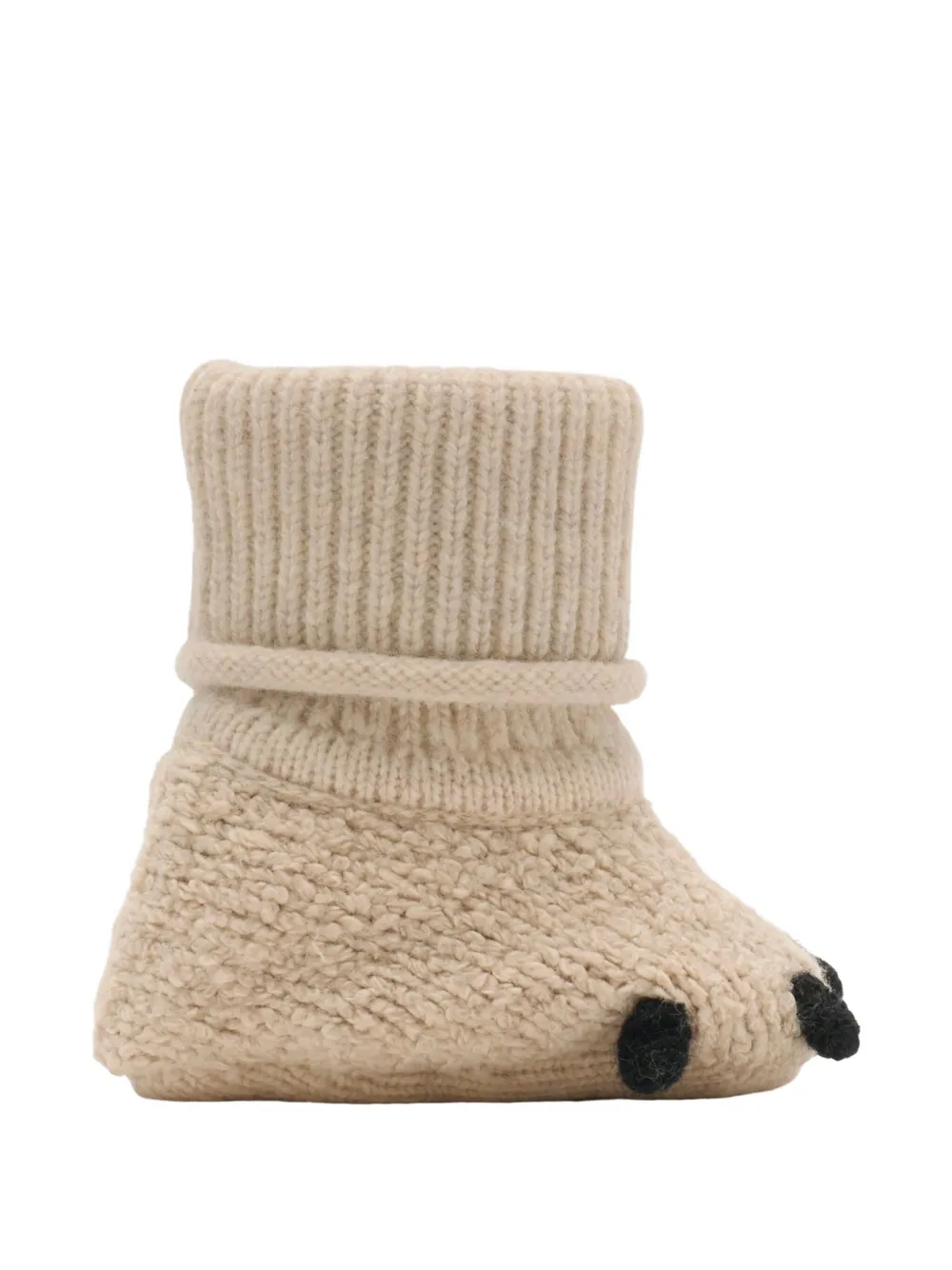Burberry Kids Katoenen muts met geborduurd logo Beige