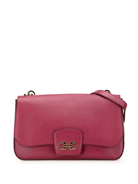 Ferragamo Pre-Owned 2021 Calfskin Gancini Rory Flap crossbody bag