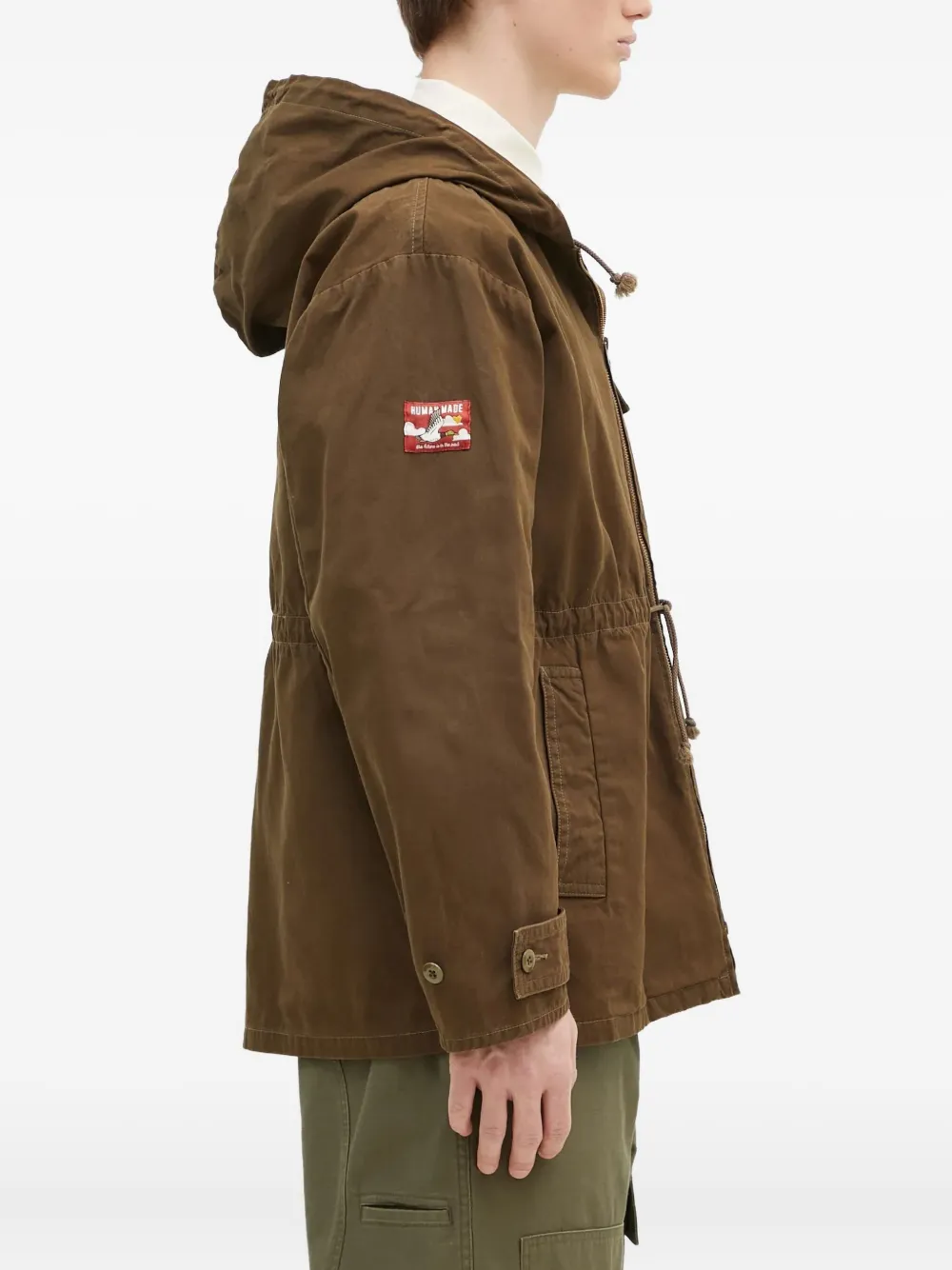 Human Made duck-print hooded jacket Groen