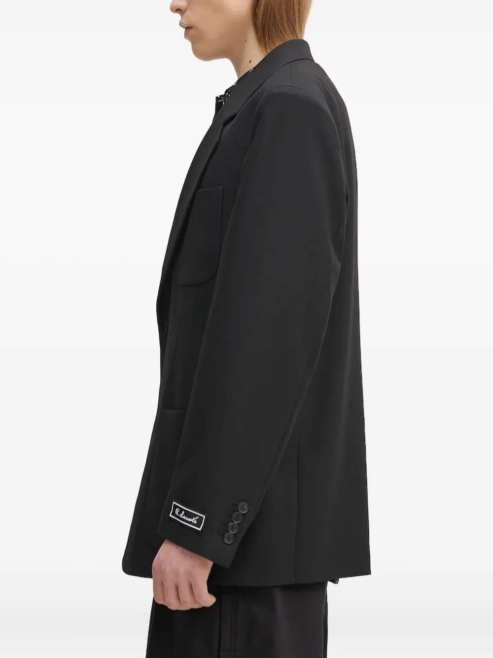 Lacoste Blazer met enkele rij knopen - Zwart