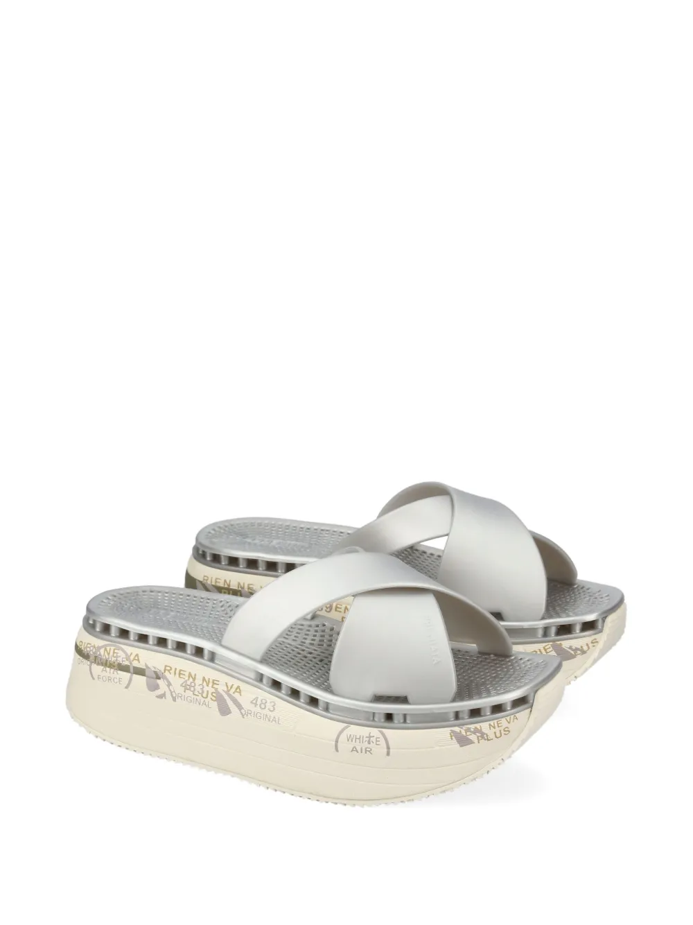 Premiata Moura slides Zilver
