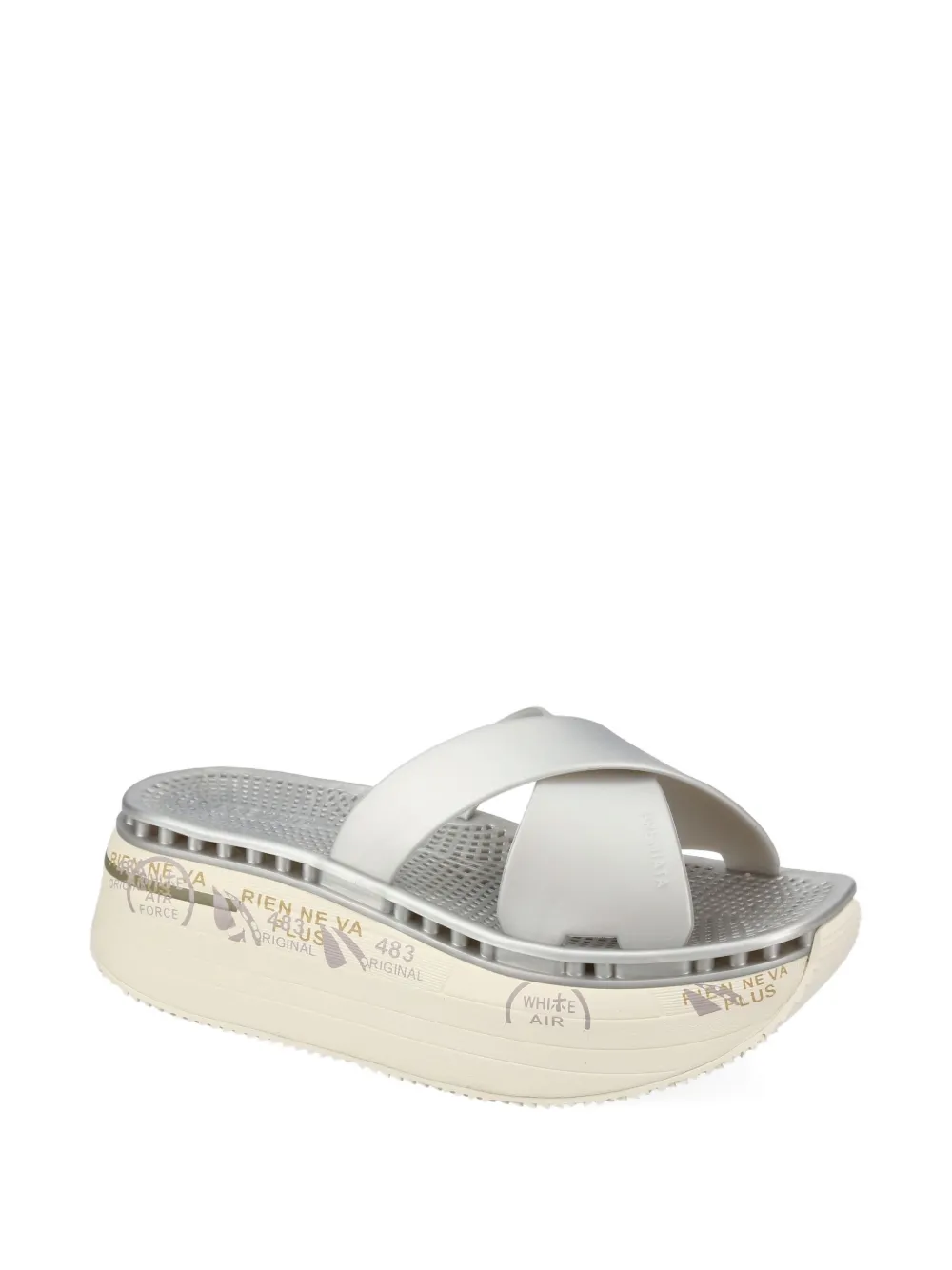 Premiata Moura slides - Zilver
