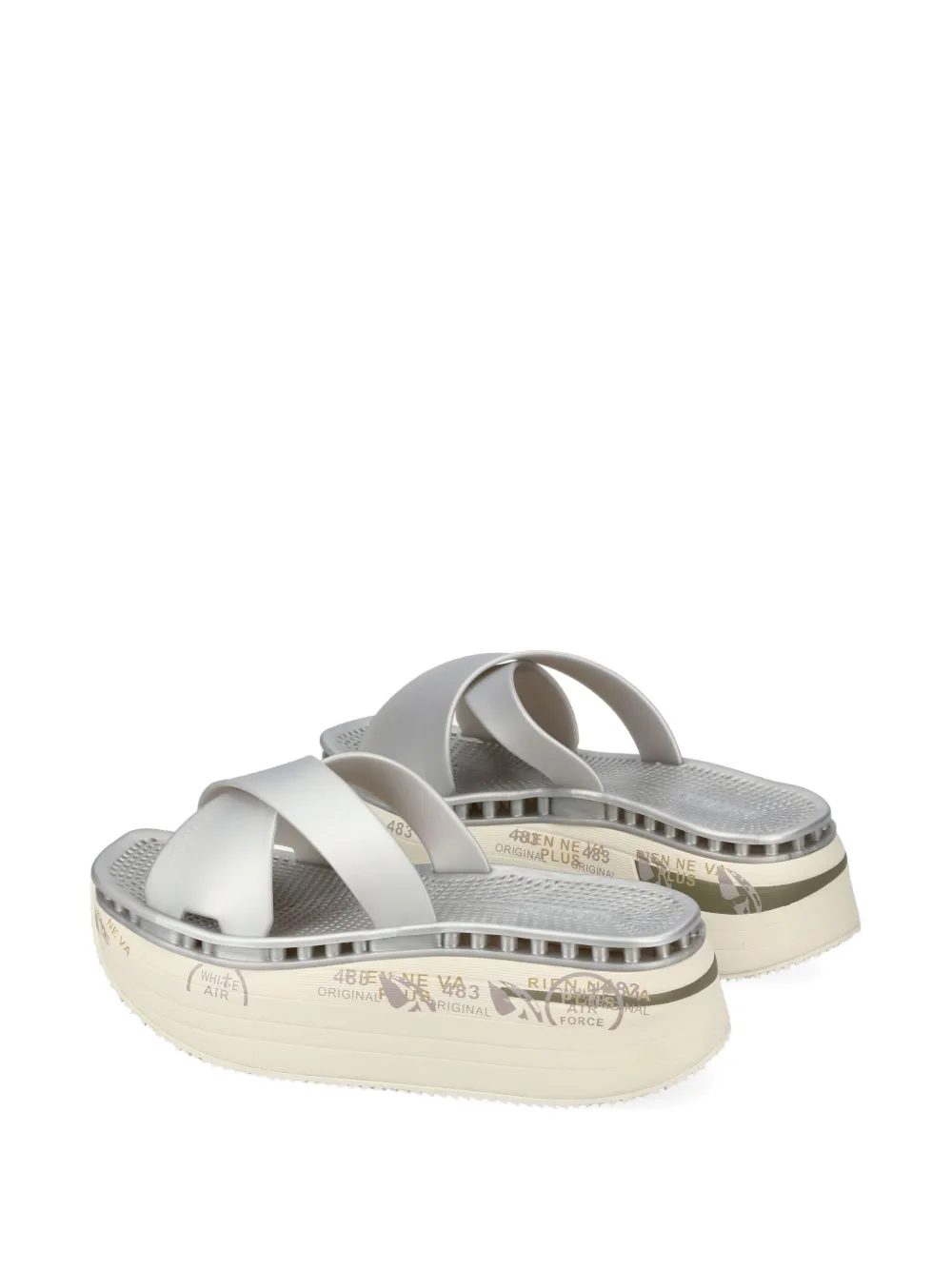 Premiata Moura slides Zilver