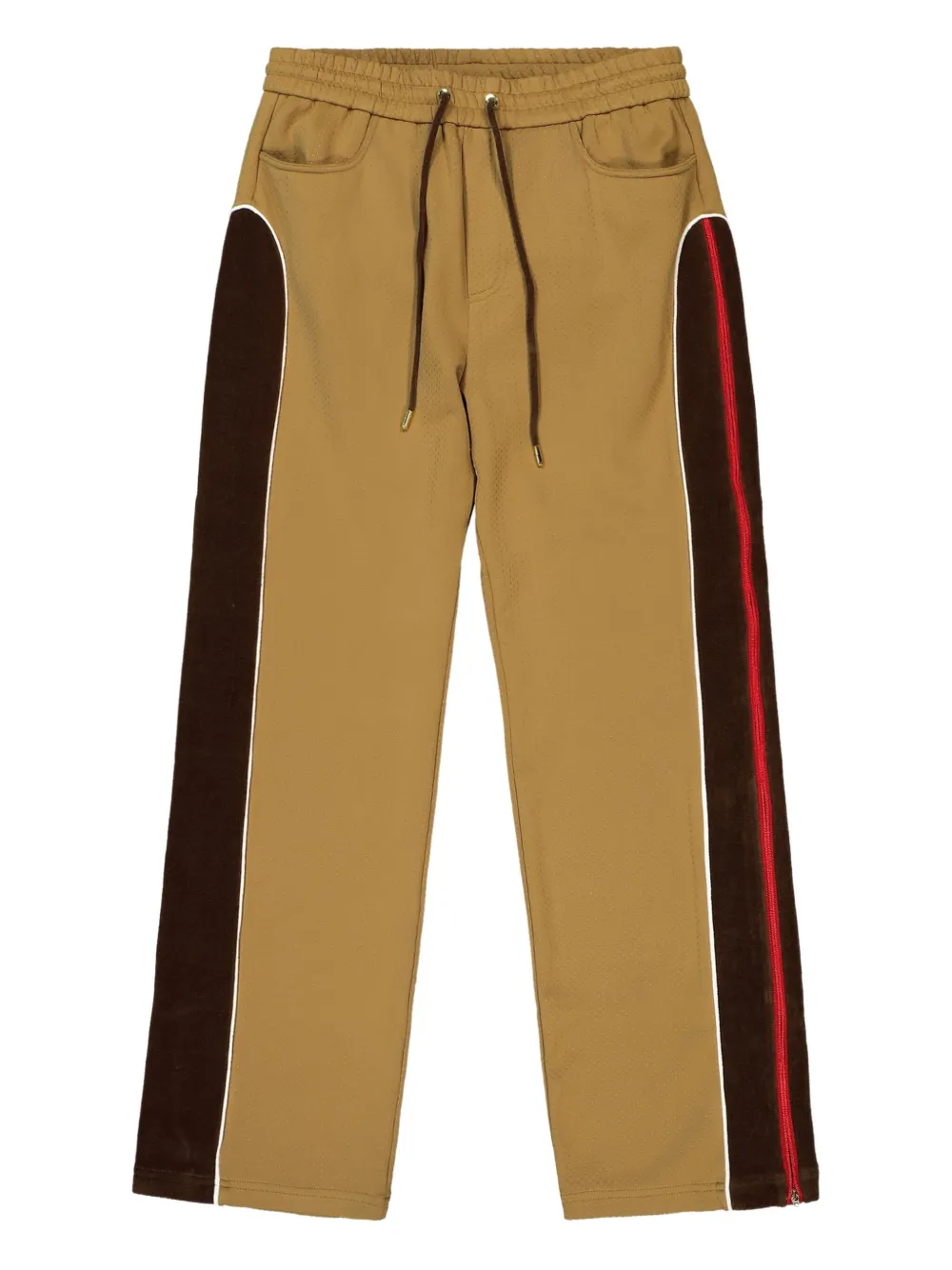 chenille-panelled track pants