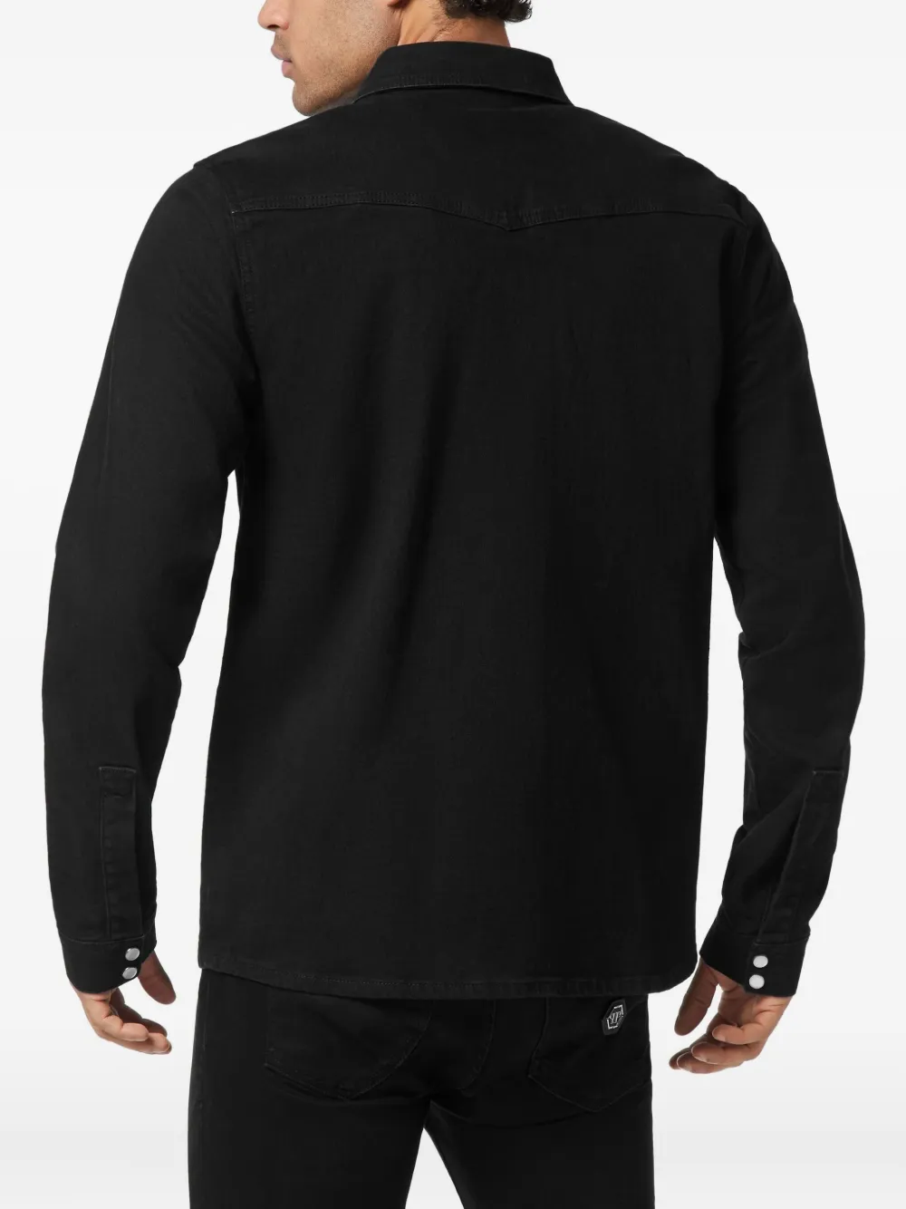 Philipp Plein Overhemd met logoplakkaat Zwart