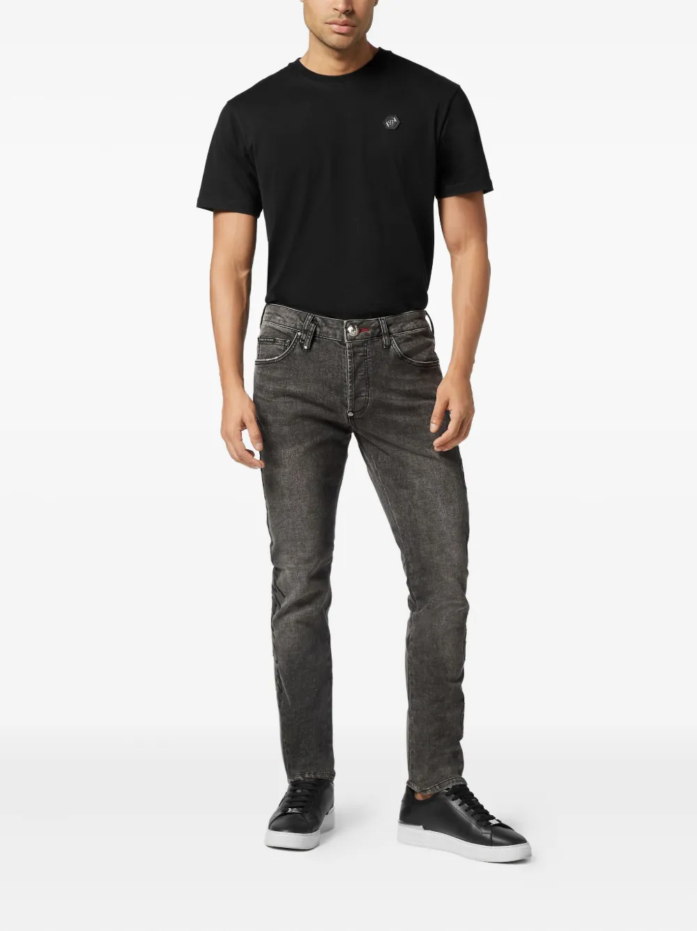 Philipp Plein cursive-embroidered straight-cut jeans | Regular & Straight-Leg Jeans | Image 2