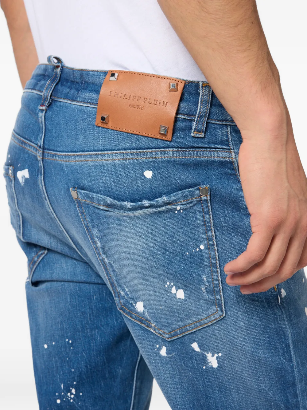Philipp Plein Jeans met vijf zakken Blauw