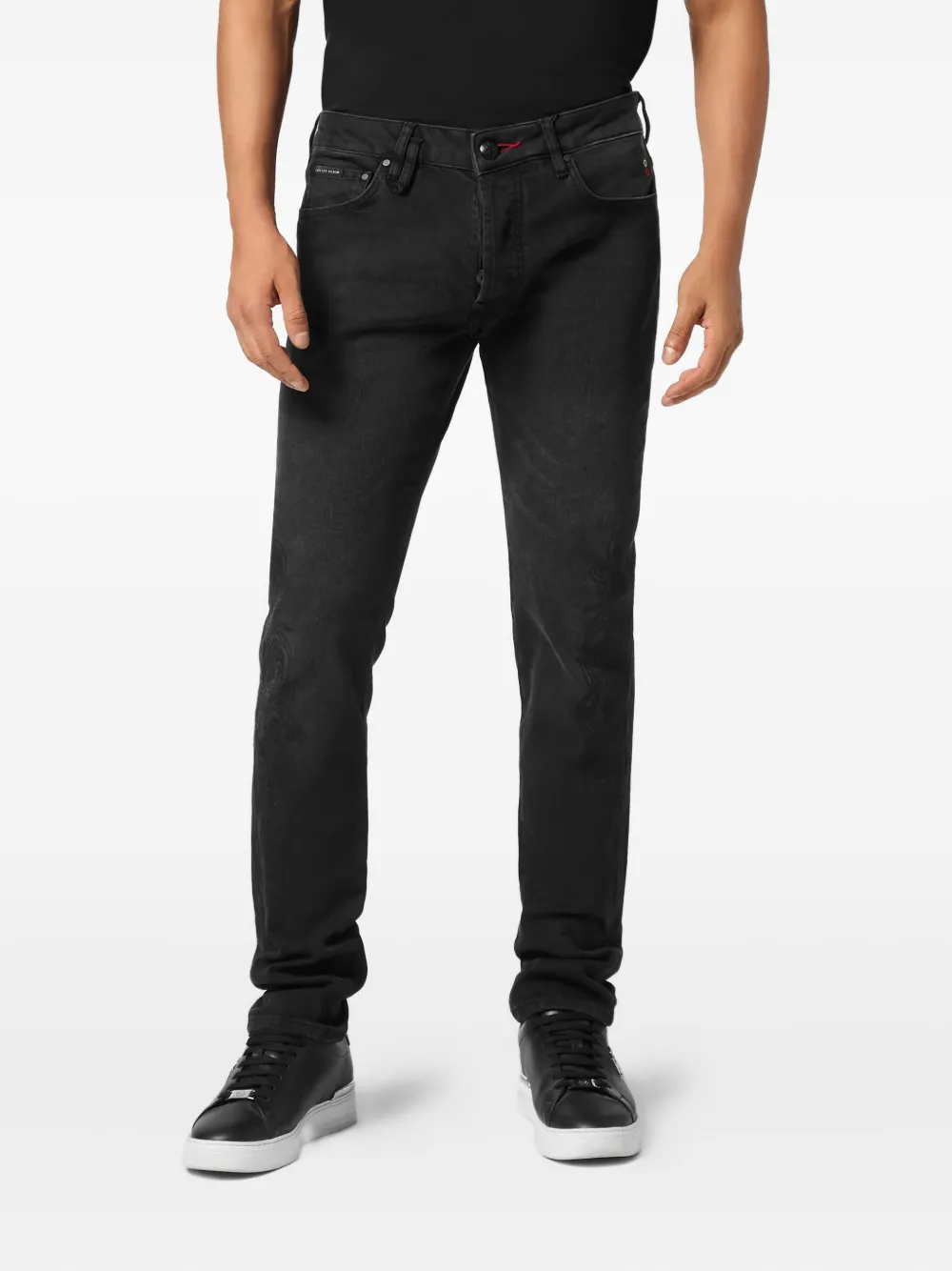 Philipp Plein Jeans met borduurwerk - Zwart