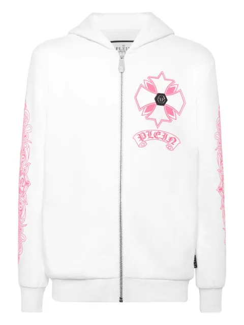 Philipp Plein chrome zip-fastening hoodie