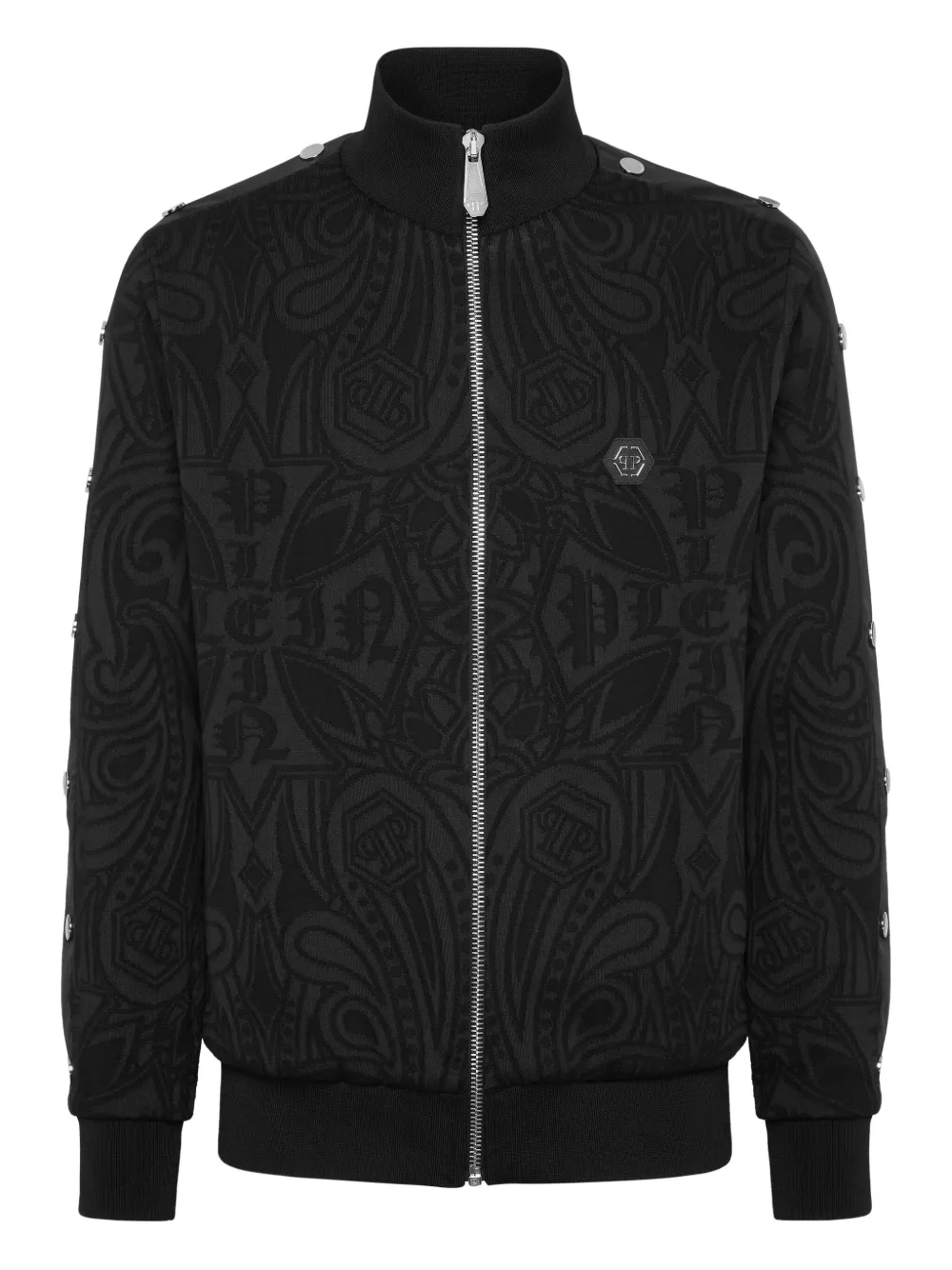 Philipp Plein Chrome Crest track jacket | Black | Image 1