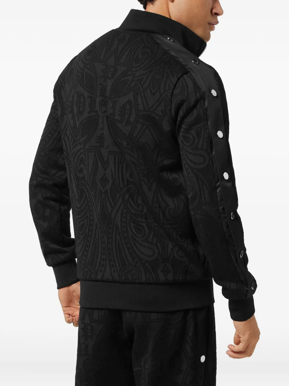 Philipp Plein Chrome Crest trainingsjack Zwart