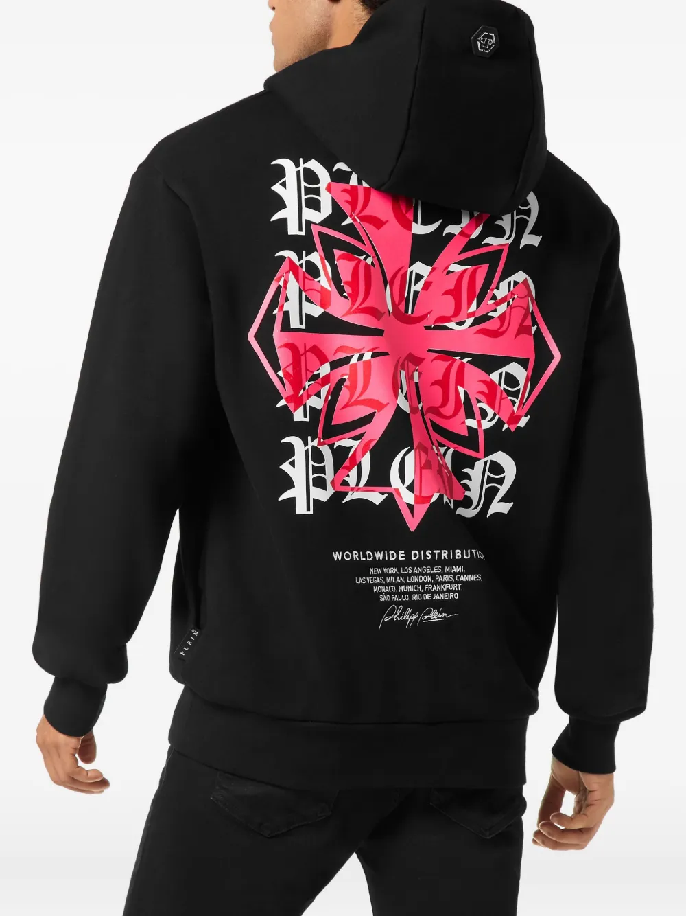 Philipp Plein Hoodie met print Zwart