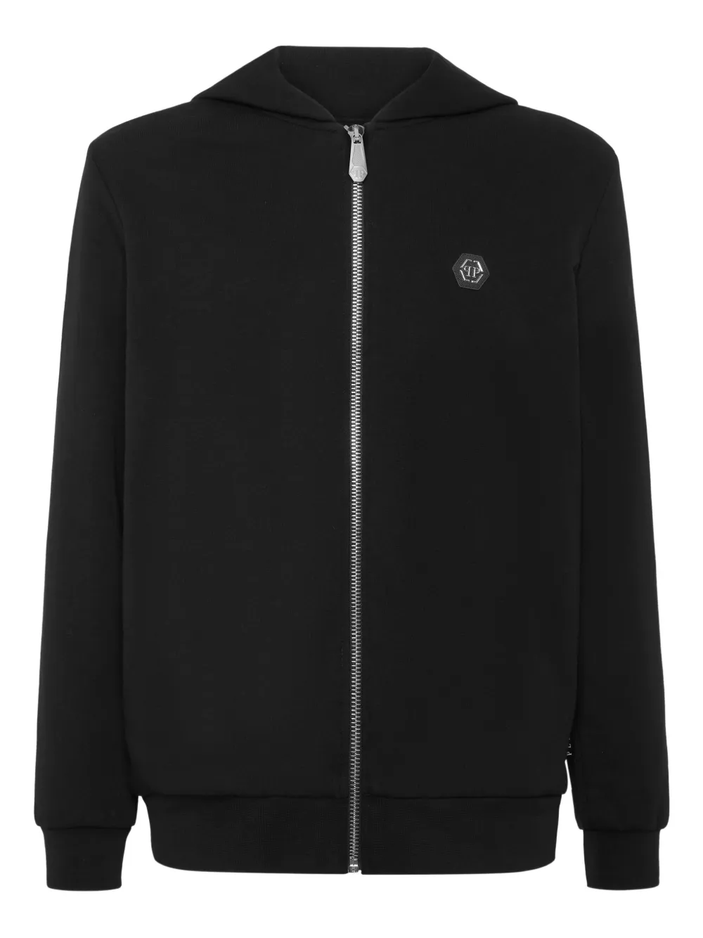 Philipp Plein skull-embellished zip-up hoodie | Black | Image 1