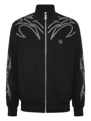Palm Angels Milano Studded Track Jacket | Black | FARFETCH