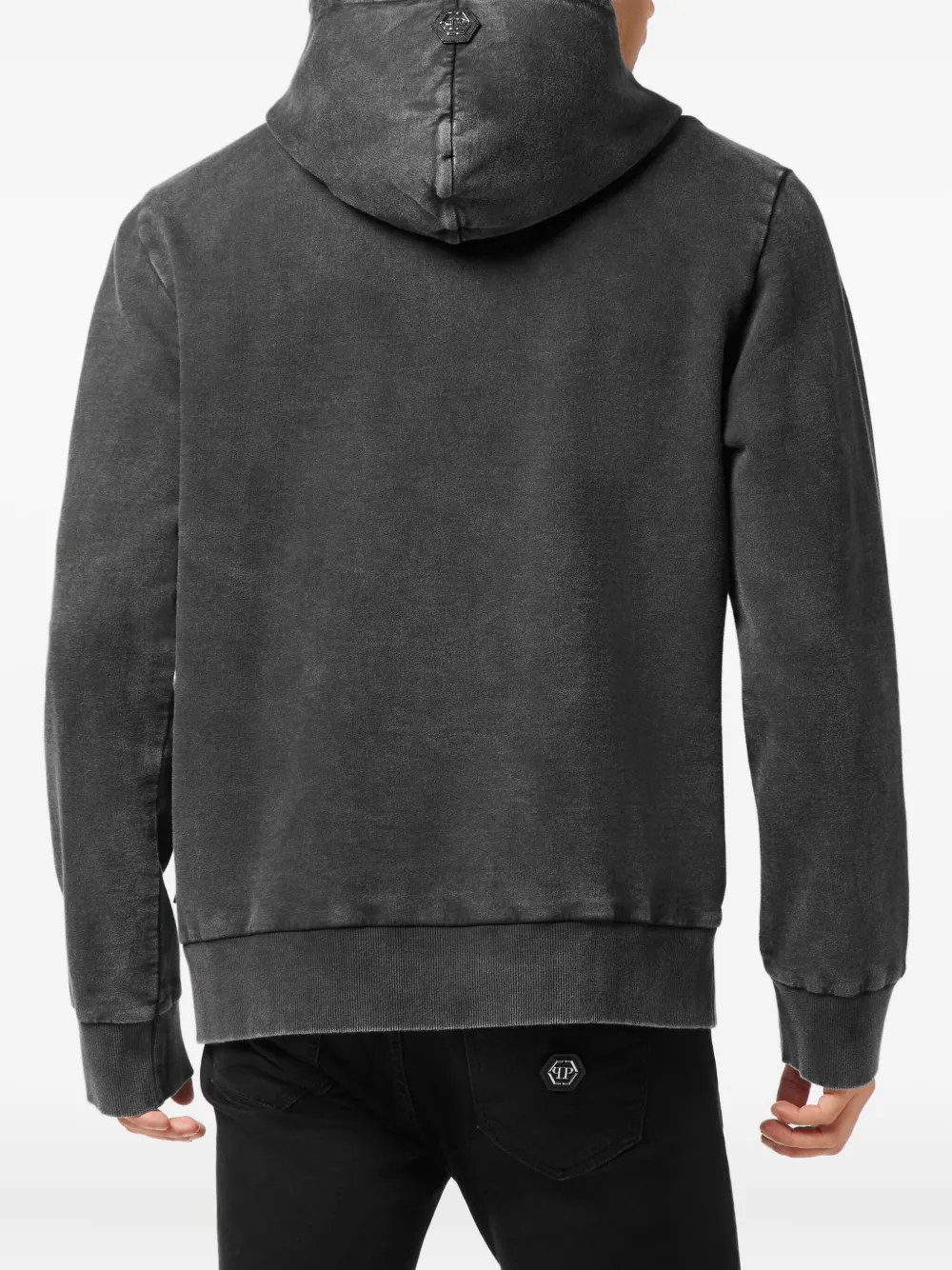 Philipp Plein Hoodie verfraaid met adelaar Zwart