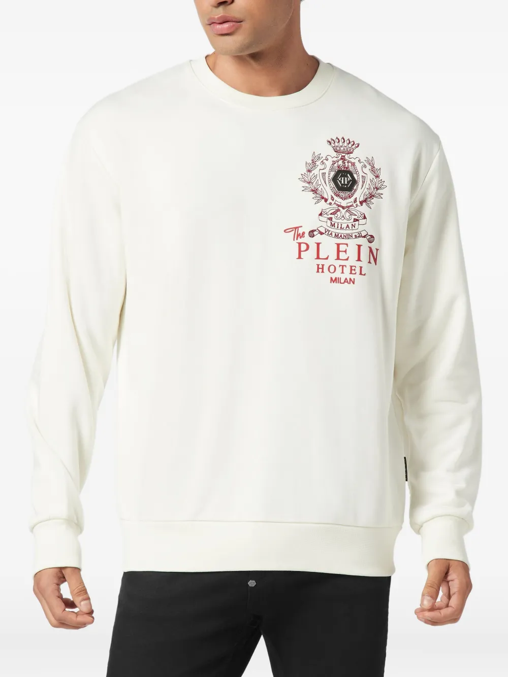 Philipp Plein Sweater met wapenschild Wit