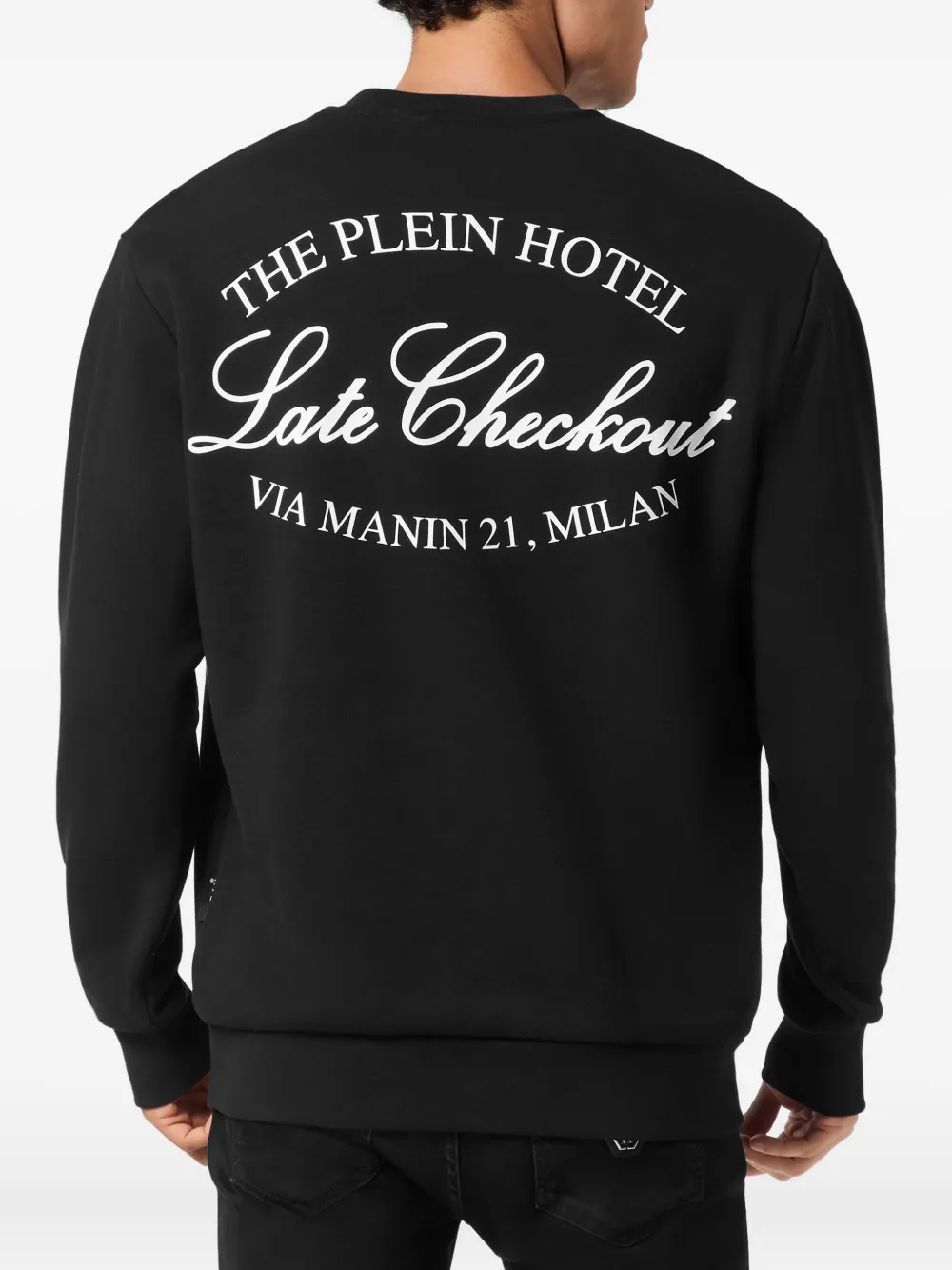 Philipp Plein Hotel sweater met wapenschild "02 black"