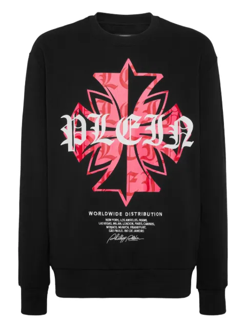 Philipp Plein sudadera con distintivo estampado
