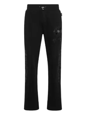 Philipp Plein Zippered Leather Biker Trousers | Black | FARFETCH