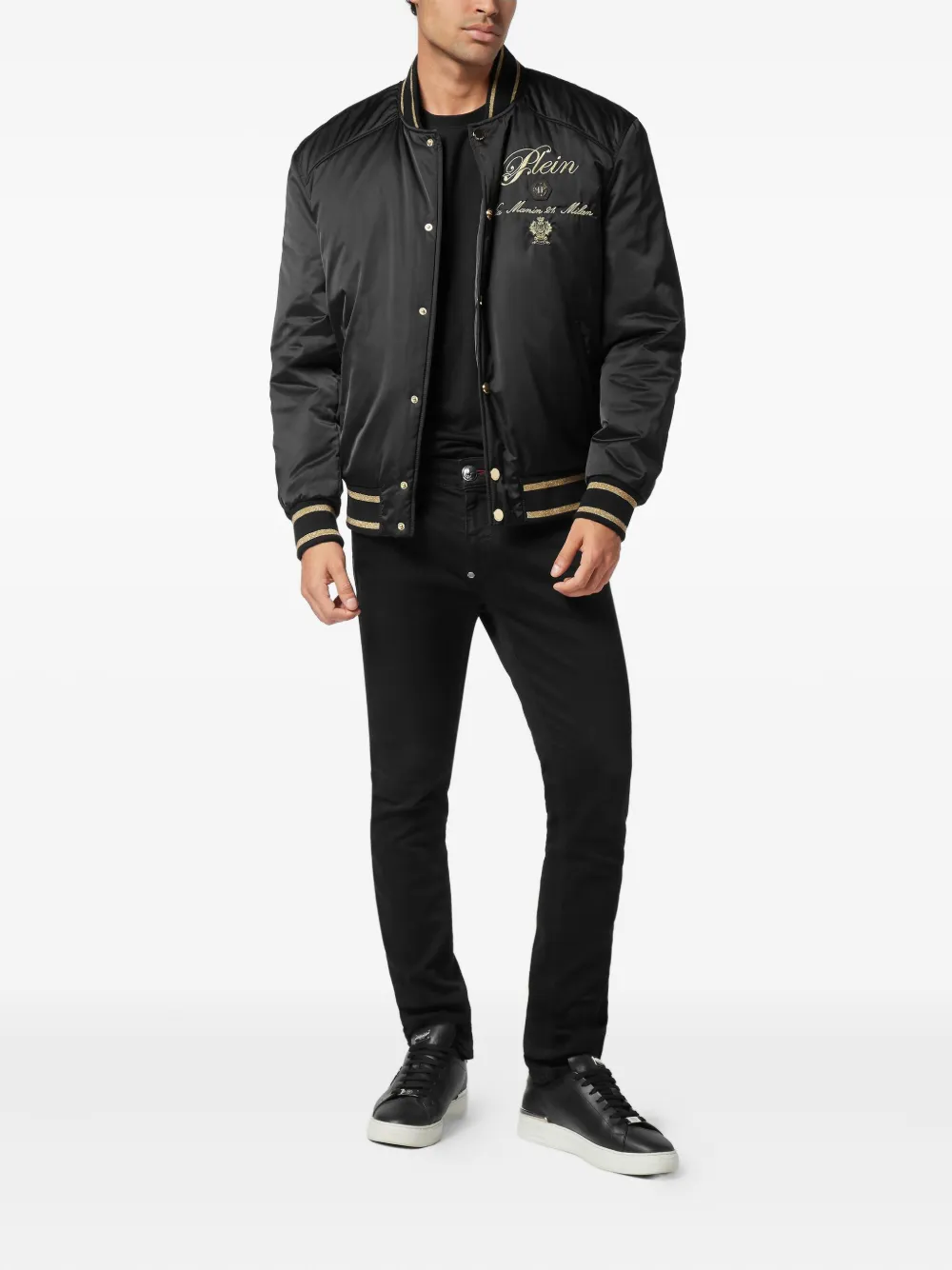 Philipp Plein satin embroidered bomber jacket | Bomber Jackets | Image 2