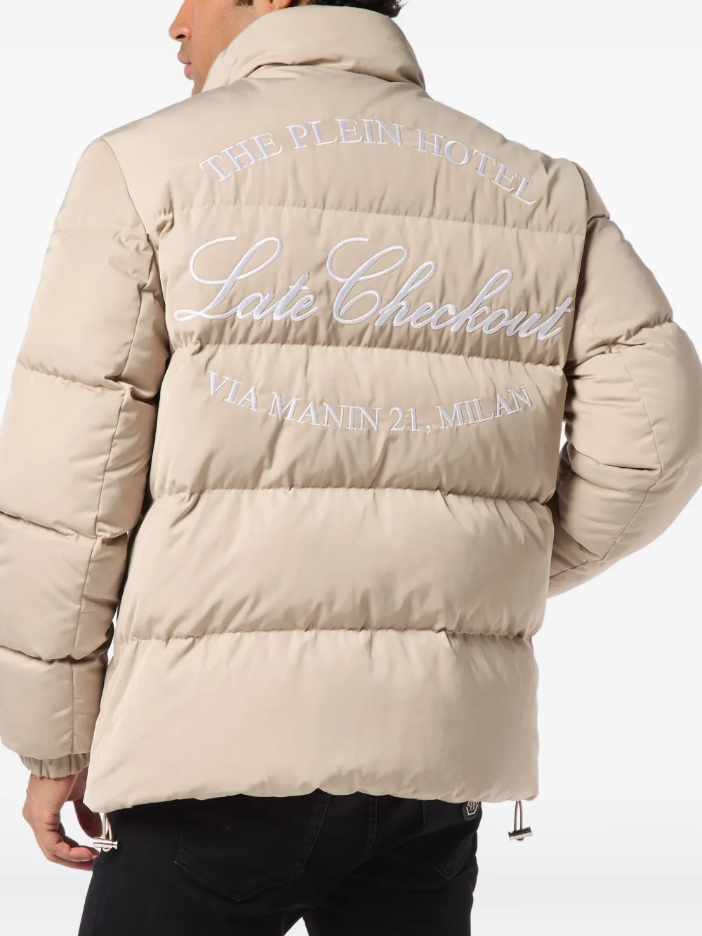  Philipp Plein Logo-plaque Puffer Jacket - Neutrals 