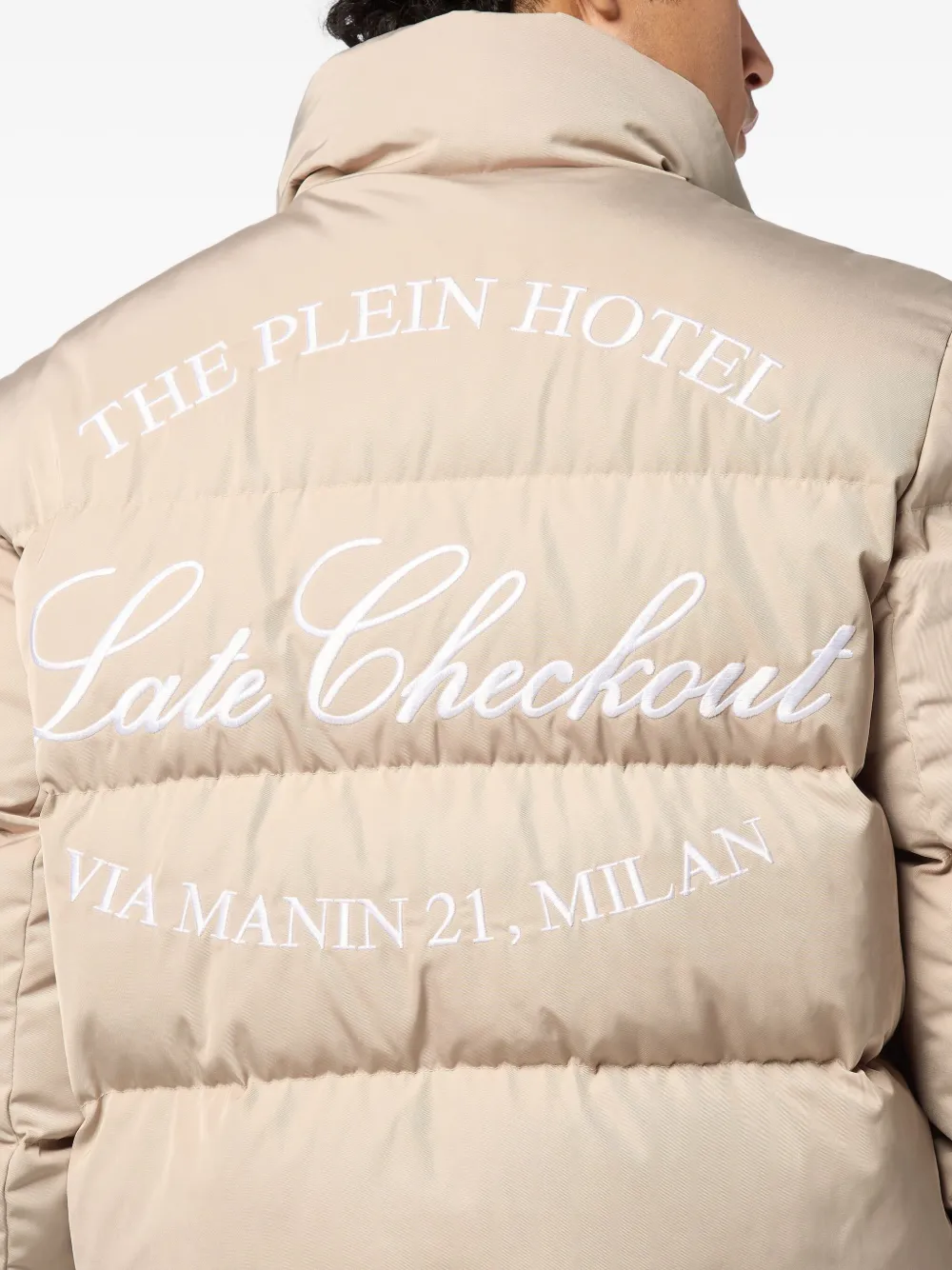 Philipp Plein Nylon donsjack Beige