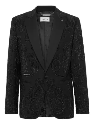 Dolce & Gabbana Sicilia-fit leopard-print Tuxedo Blazer | Black