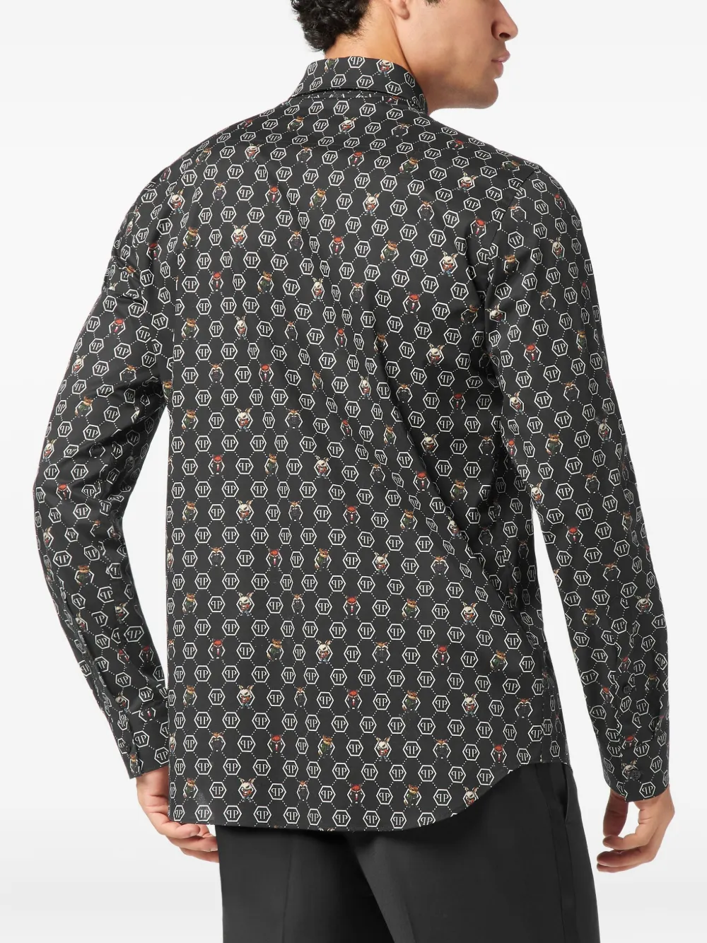 Philipp Plein Sugar Daddy Monogram Fairy overhemd Zwart