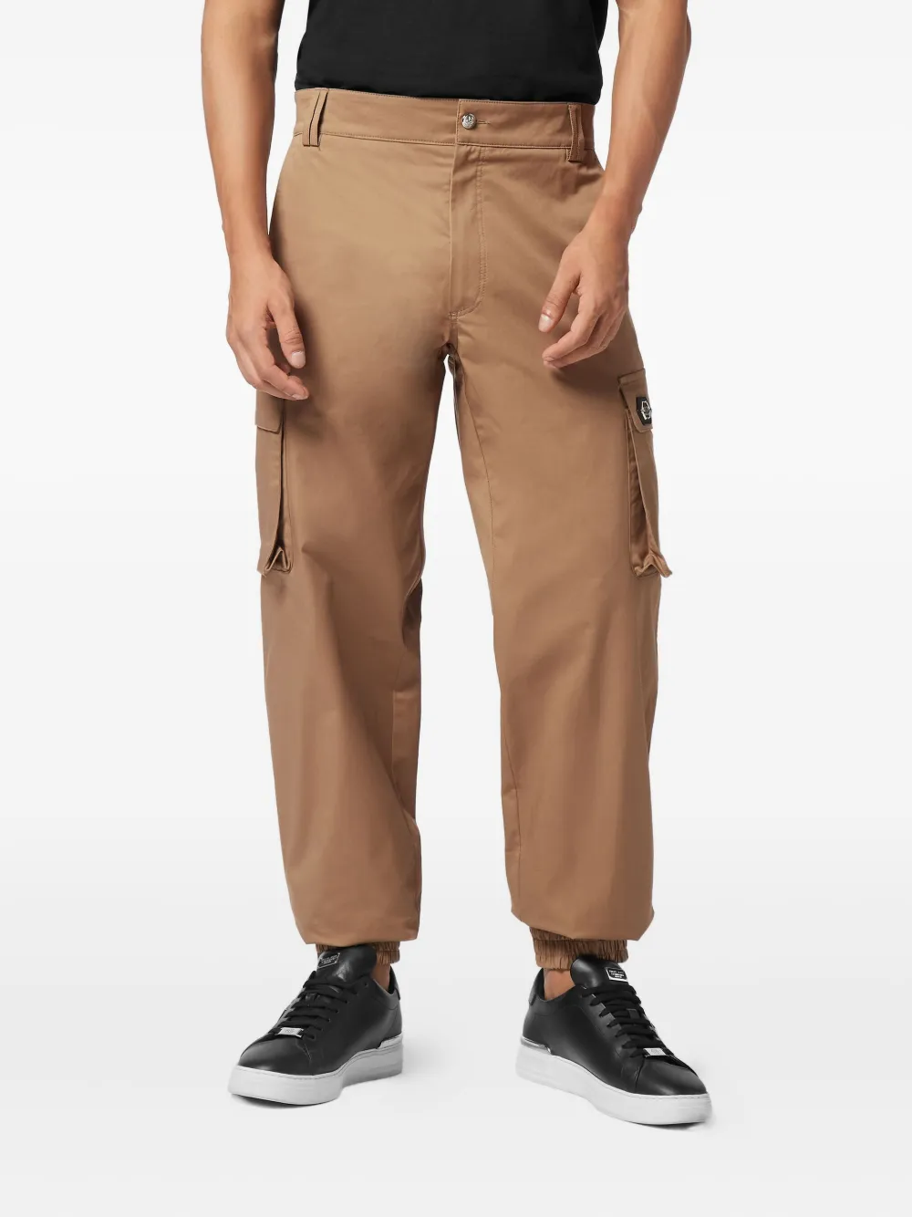 Philipp Plein Cargo broek met cargo zak en cuffs - Beige