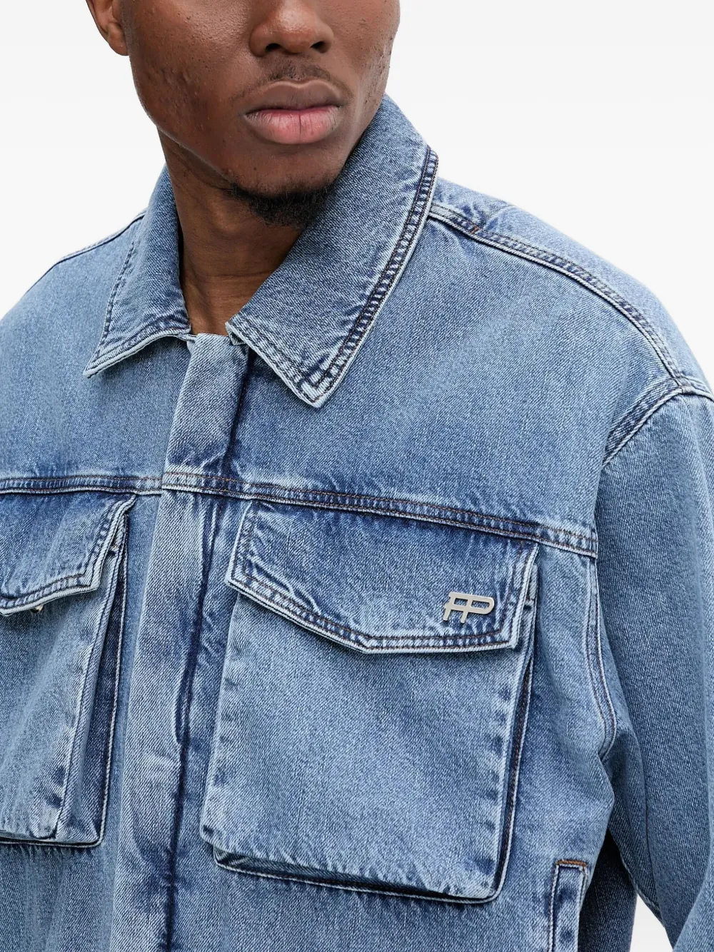 Filling Pieces Denim jack Blauw