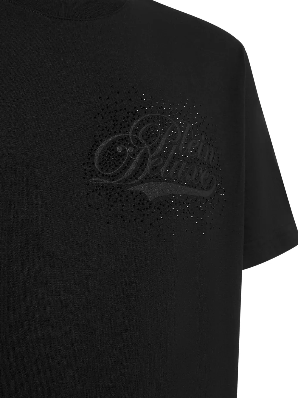 Philipp Plein T-shirt verfraaid met stras Zwart