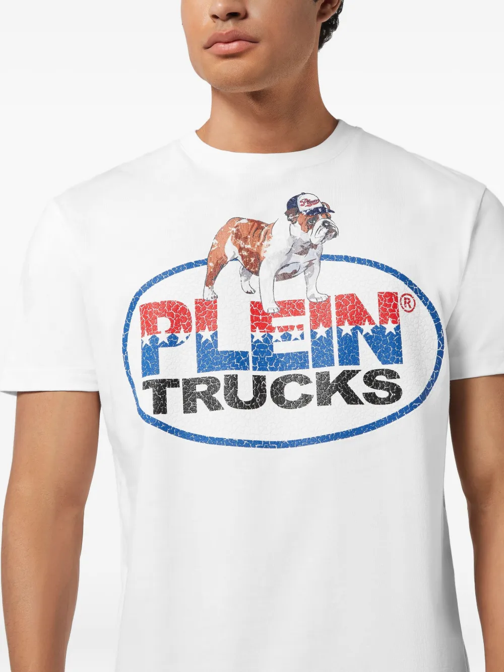 Philipp Plein T-shirt met bulldog-embleem Wit