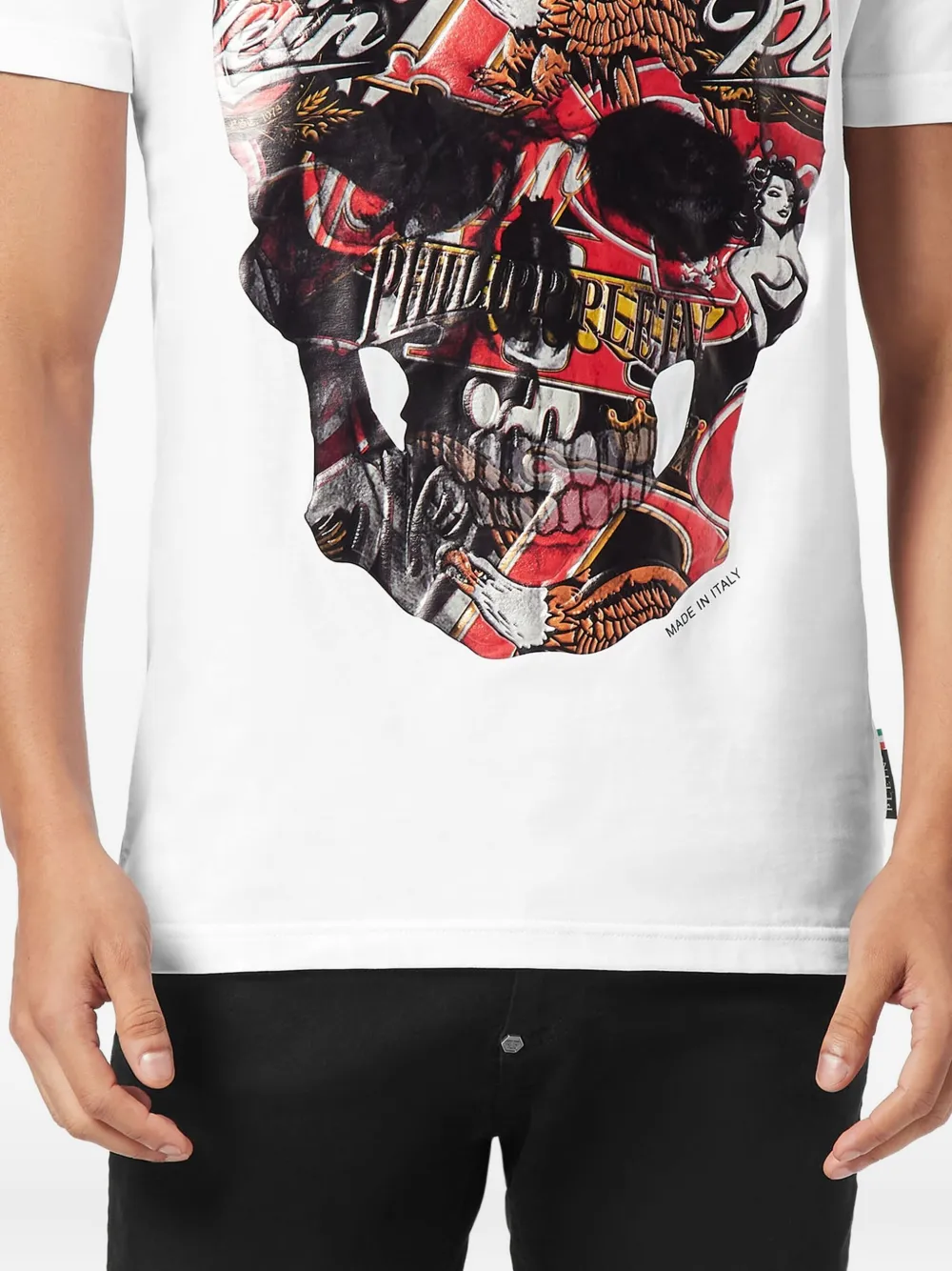 Philipp Plein Beer Skull T-shirt - Wit