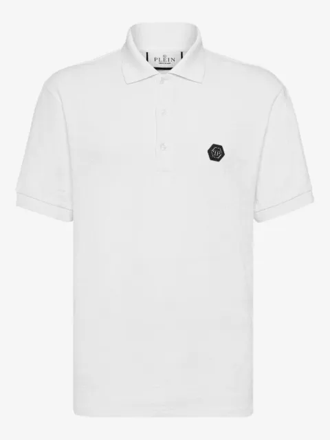 Philipp Plein playera tipo polo con distintivo en jacquard