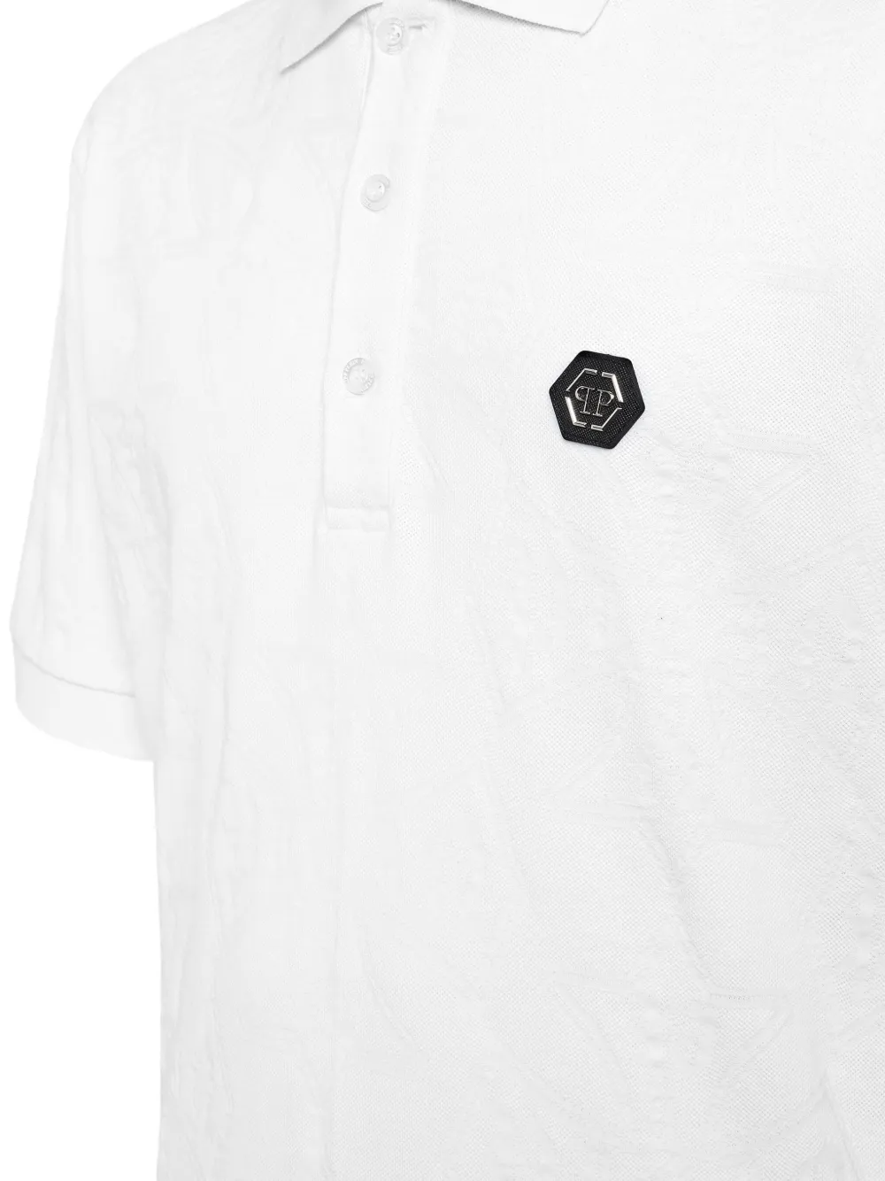 Philipp Plein Poloshirt met logopatch Wit