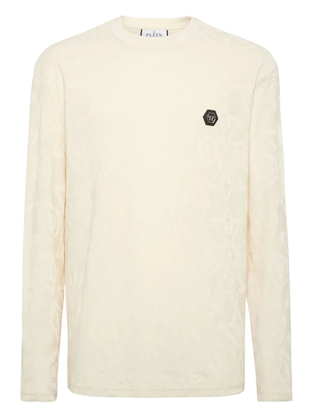 Philipp Plein Jacquard Crest T-shirt | Neutrals | Image 1