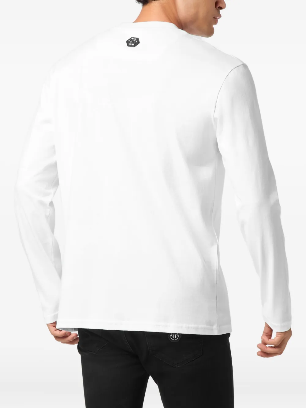 Philipp Plein T-shirt met jacquard borstzak Wit