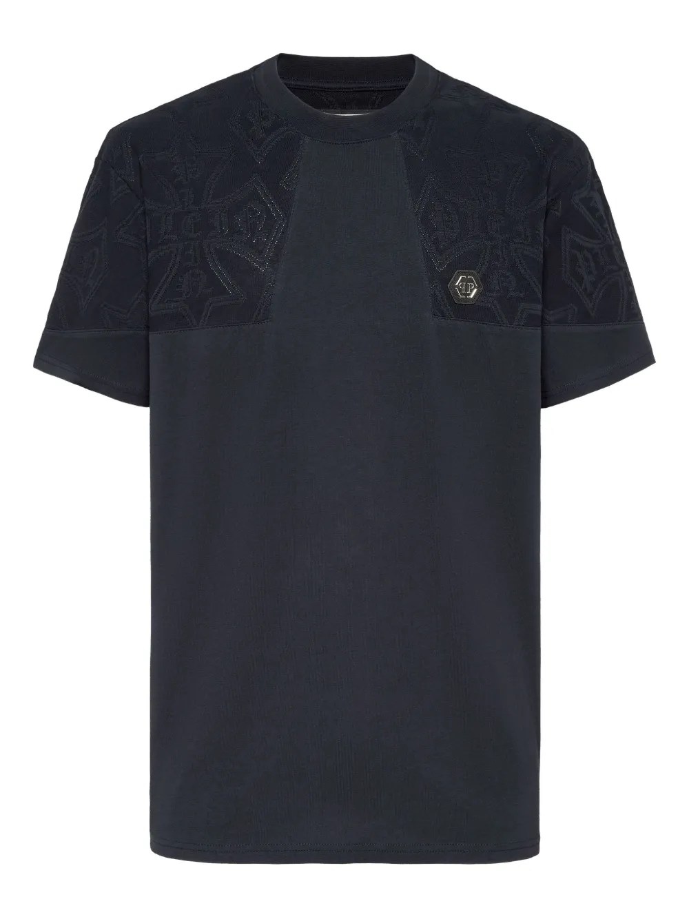 Philipp Plein jacquard crest T-shirt | Blue | Image 1