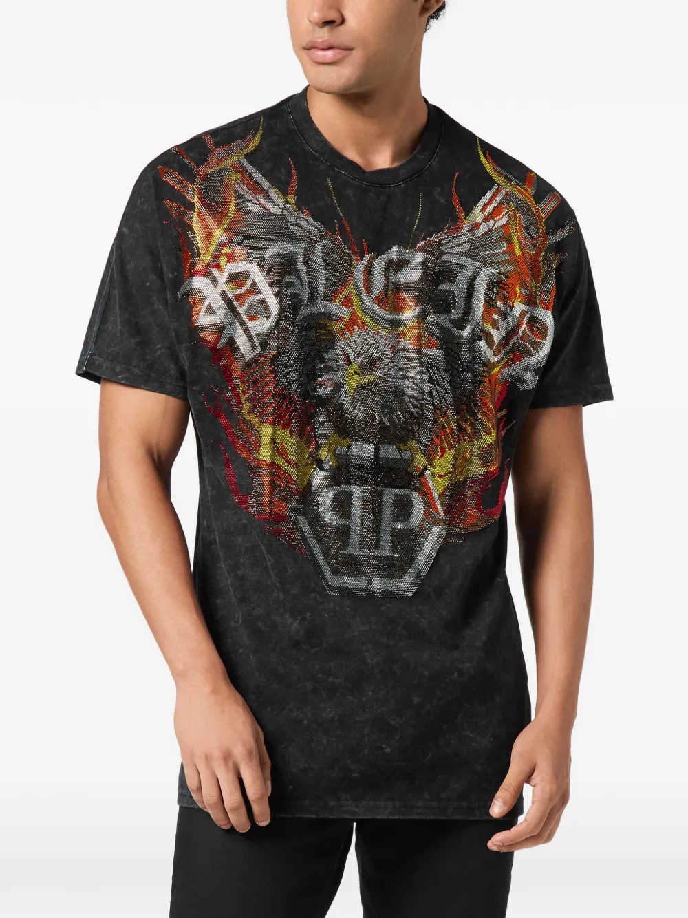 Philipp Plein T-shirt met print Zwart