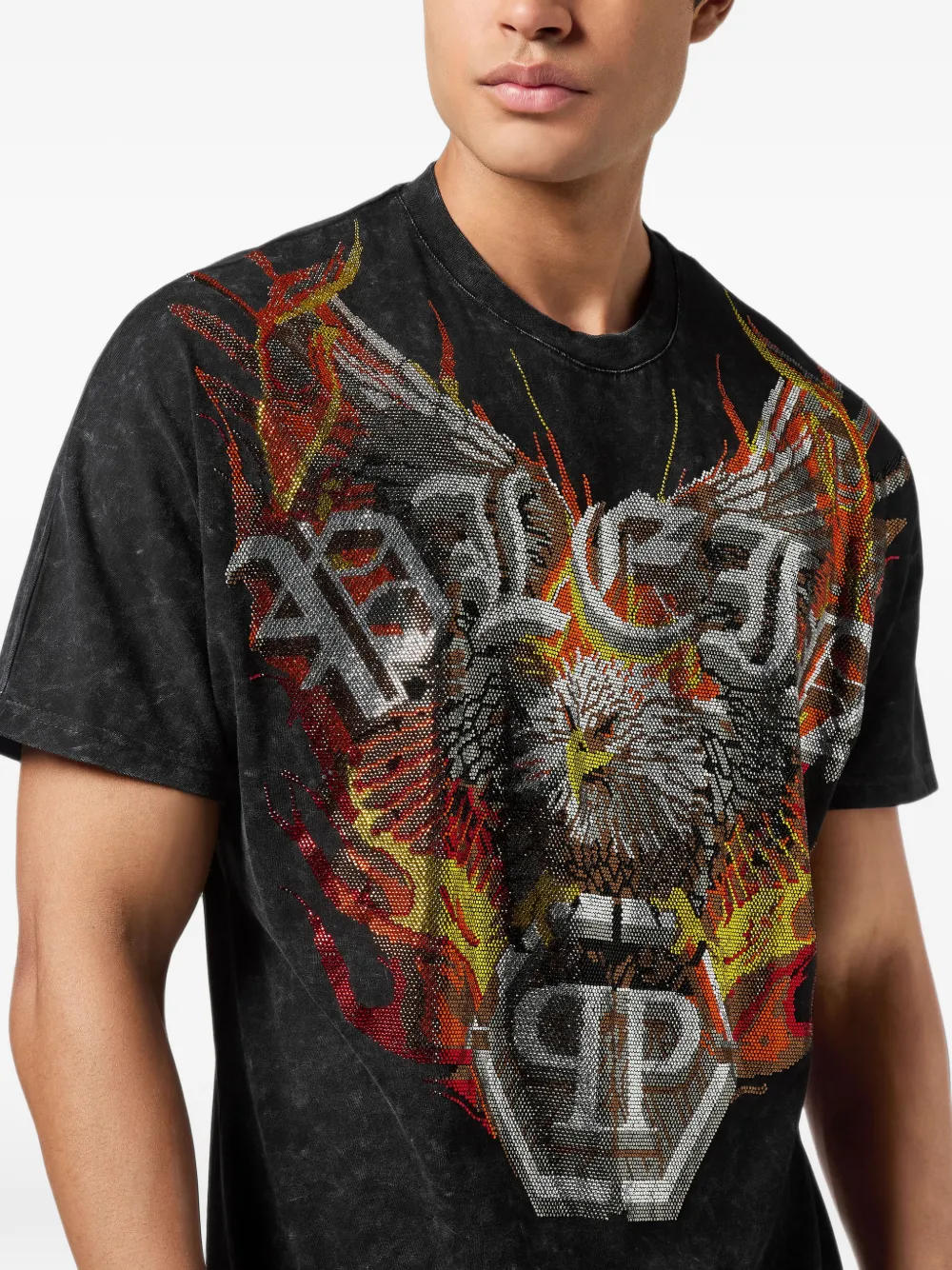 Philipp Plein T-shirt met print Zwart