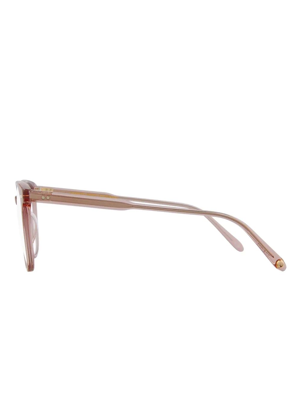 Garrett Leight Carrol bril met rechthoekig montuur Roze