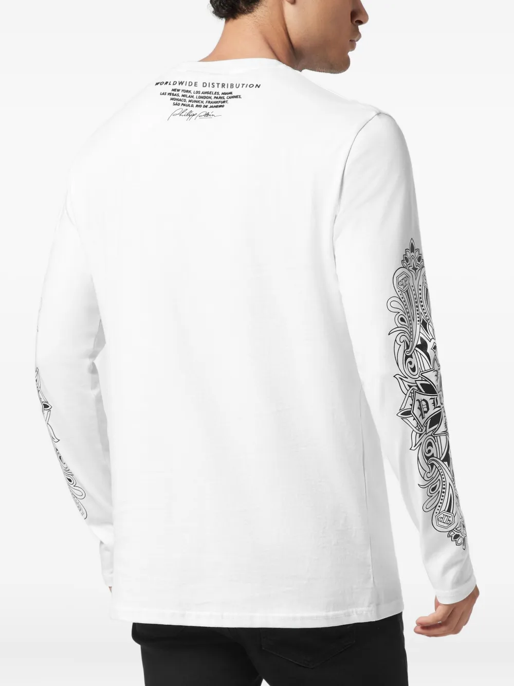 Philipp Plein T-shirt verfraaid met wapenschild Wit