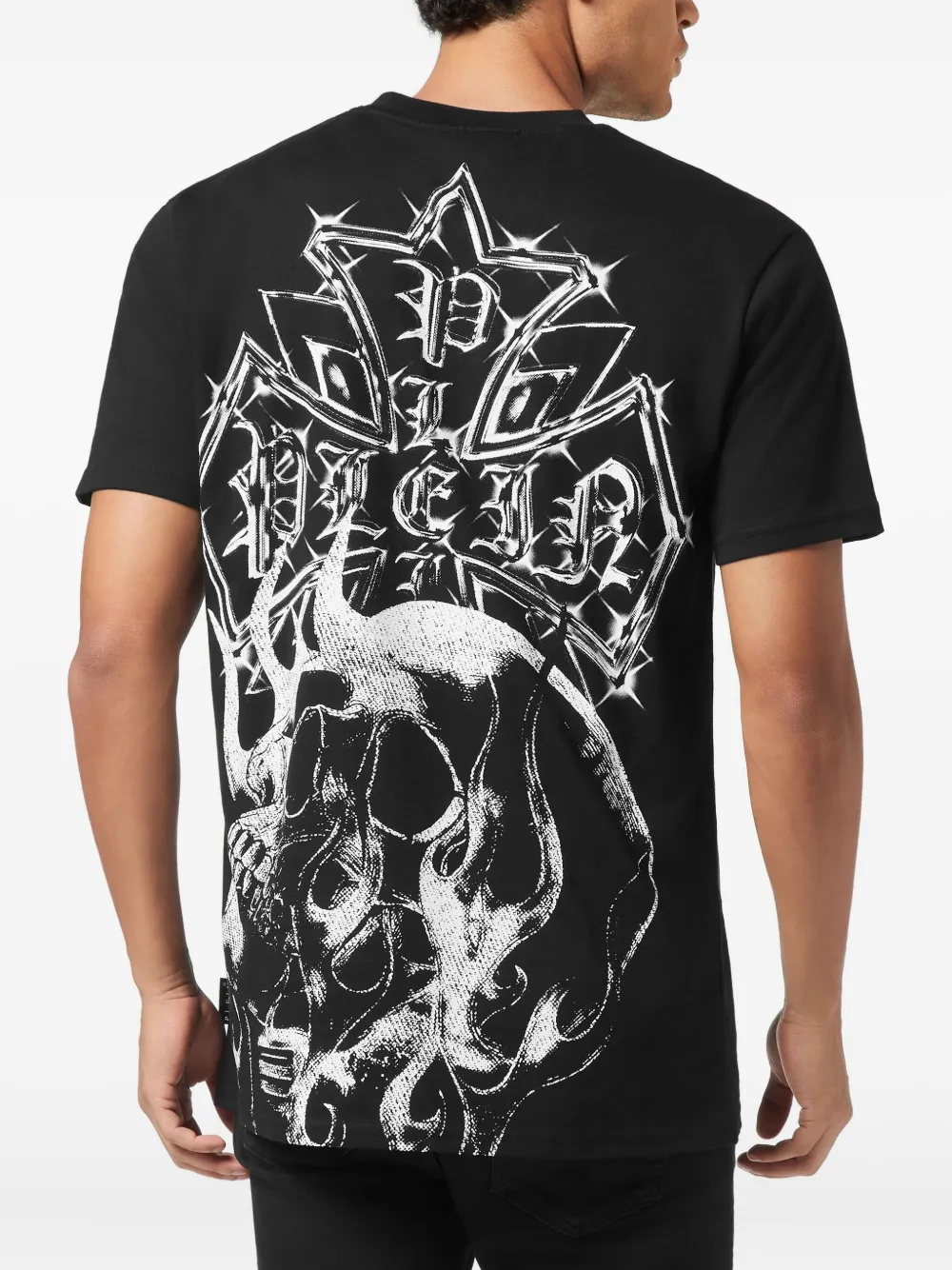 Philipp Plein T-shirt met doodskop Zwart
