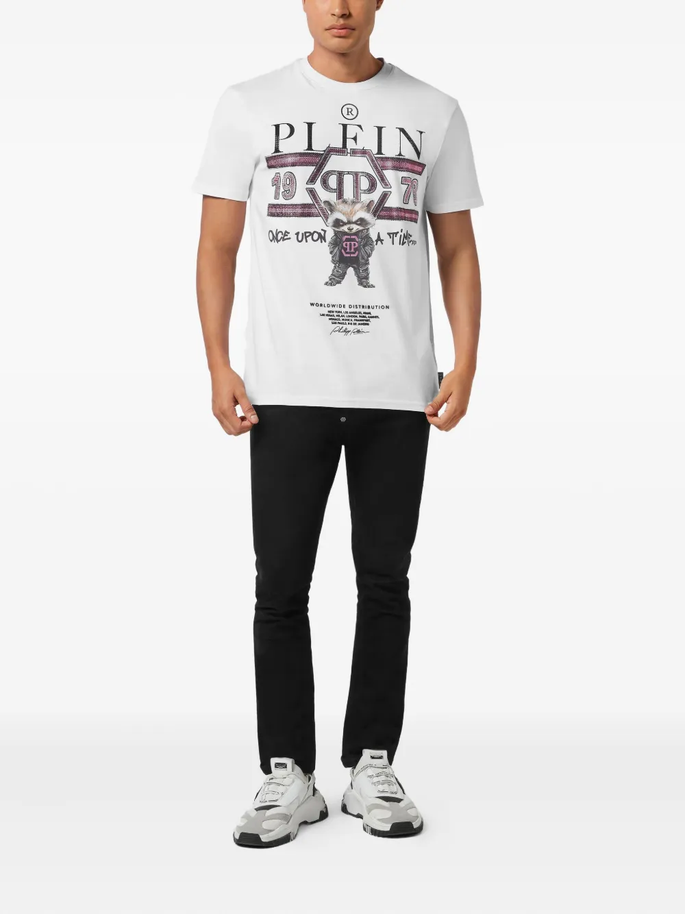 Philipp Plein T-shirt met ronde hals en print - Wit