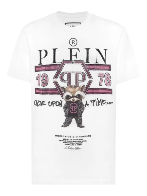 Philipp Plein raccoon-print round neck T-shirt